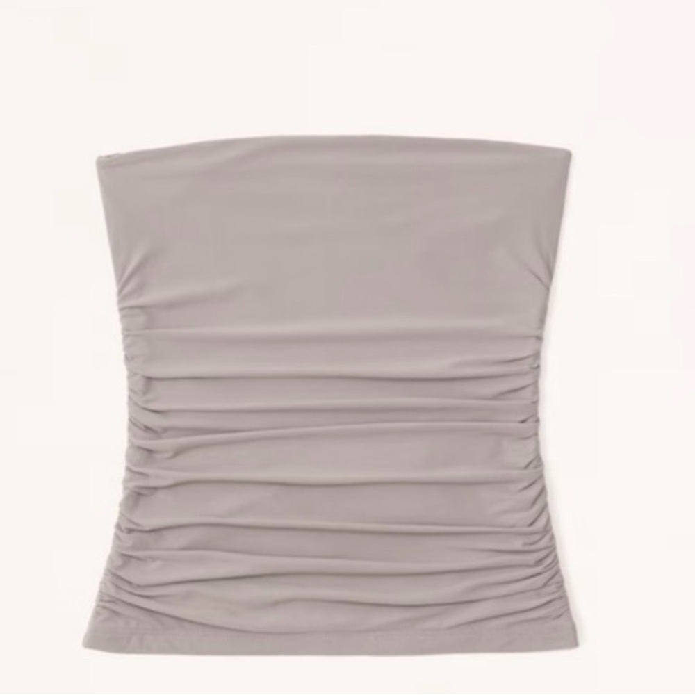Abercrombie & Fitch Gray Ruched Tube Top
